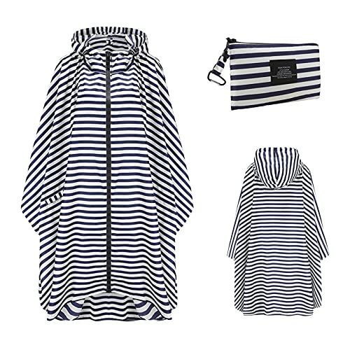 Unisex Leichter Wasserdichter Regenjacken Damen Herren Regenponcho jacke Wiederverwendbar Atmungsaktiver Regenmantel mit Kapuze Faltbare Unterschlupf Plane Ideal für im Freien Camping Wandern Angeln von XIAOYUER