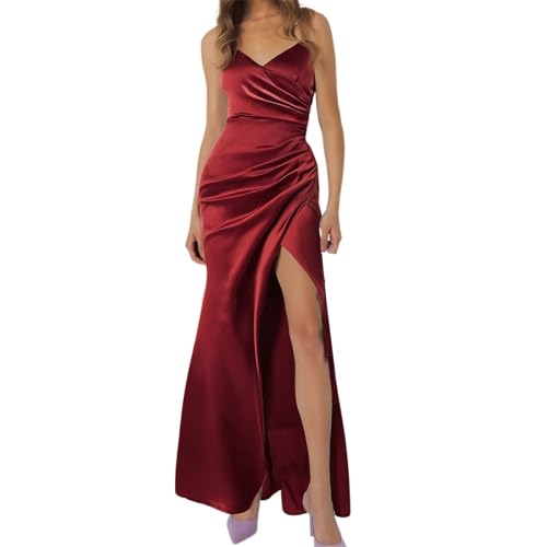 XIAOYUER Sommerkleid Damen Lang Maxikleid Sommer V Ausschnitt Kleid Schlitz Elegant Spaghettiträger Freizeitkleid für Hochzeitsgäste Abendkleider für Festlich Hochzeit Cocktail Party Prom Kleid XIAOYUER Sommerkleid Damen Lang Maxikleid Sommer V Ausschnitt Kleid Schlitz Elegant Spaghettiträger Freizeitkleid für Hochzeitsgäste Abendkleider für Festlich Hochzeit Cocktail Party Prom Kleid von XIAOYUER