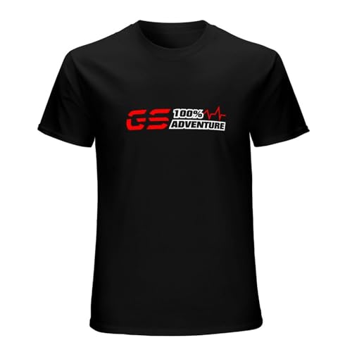 R1200Gs Adventure 100% R 1200 Gs for Driver Motorcycle Fan New Mens Tops Design Template Short Sleeve T-Shirt Black XXL von XIASHUN