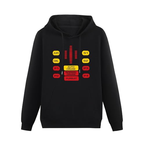 XIASHUN Knight Rider Hoody Kitt Control Panel Mens Funny David Hasselhoff The Hoff Hoody Unisex Ptinted Hoodies Long Sleeve Men's Hooded with Pocket Black S von XIASHUN