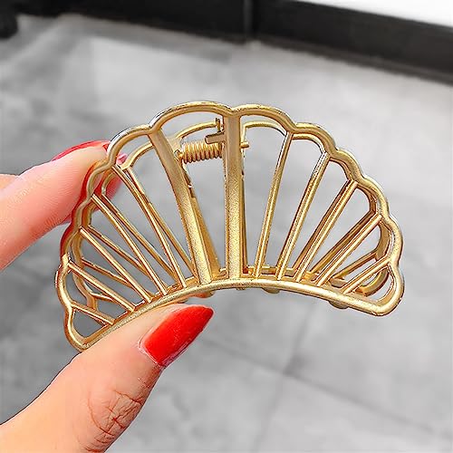 Frauen Haarspangen Elegant Gold Silber Hohl Geometrisch Metall Haargreifer Vintage Haarspange Stirnband Haarnadel Mode Haarschmuck 1St (Color : 23-1) von XIBANY