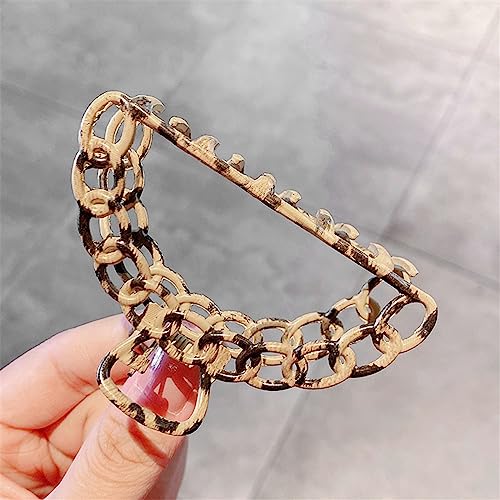 Frauen Haarspangen Elegant Gold Silber Hohl Geometrisch Metall Haargreifer Vintage Haarspange Stirnband Haarnadel Mode Haarschmuck 1St (Color : B7-7.5cm) von XIBANY