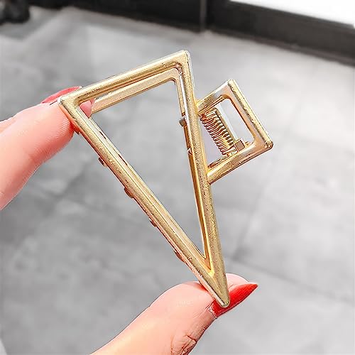 Frauen Haarspangen Elegant Gold Silber Hohl Geometrisch Metall Haargreifer Vintage Haarspange Stirnband Haarnadel Mode Haarschmuck 1St (Color : E2) von XIBANY