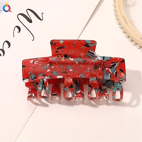 Mode Frauen Haar Klaue Geometrische Quadratische Haarkrabben Clip Leopard Haarnadeln Haarspange Klemme for Mädchen Haarschmuck 1St (Color : A17) von XIBANY