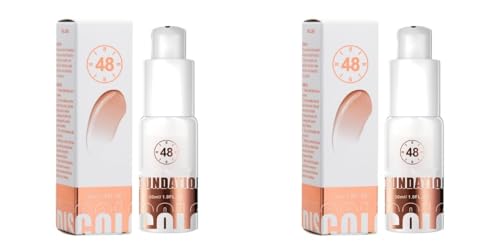 Farbverändernde Foundation für reife Haut, Concealer 30 ml, langanhaltende Gesichtsgrundierung, für Mädchen und Frauen von XIBDGNTNE