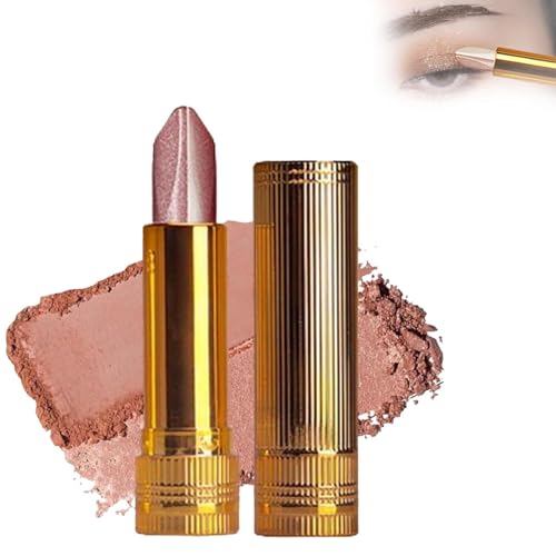 Farbverlauf-Lidschattenstift mit drei Farbverläufen, tragbarer Glitzer-Lidschatten, wasserfest, langanhaltender zweifarbiger Lidschatten, für einen glitzernden Look, leicht verblendbar von XIBDGNTNE