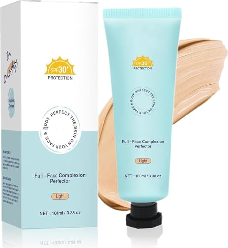 Perfektionierender Teint mit LSF 30+, Foundation & Concealer für das ganze Gesicht, feuchtigkeitsspendend und aufhellend, wasserfest und lichtbeständig von XIBDGNTNE