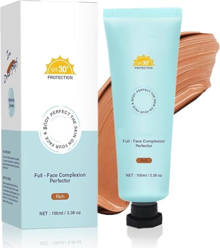 Perfektionierender Teint mit LSF 30+, Foundation & Concealer für das ganze Gesicht, feuchtigkeitsspendend und aufhellend, wasserfest und lichtbeständig von XIBDGNTNE