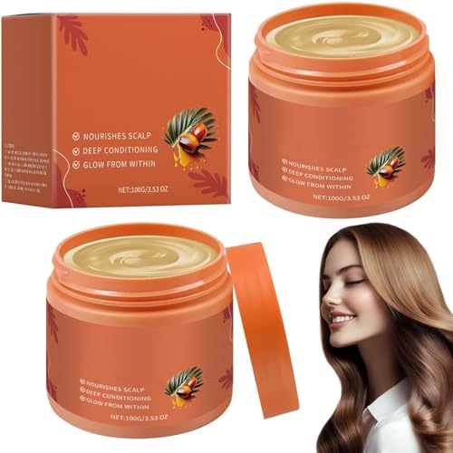 Rohe Batana-Ölpaste 100 g, Bio-Batana-Haaröl für Haarwachstum, fördert die Haardichte und den Glanz bei Männern und Frauen, pflegt die Haarwurzeln von XIBDGNTNE