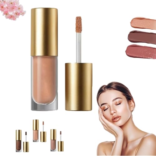 Vegoly Liquid Eye Shadow, Vegoly Creamy Liquid Eyeshadow, Creamy Multi Color Liquids Eyeshadow, Long Lasting Charm Full of Color Easy to Create Attractive Makeup (Light brown) von XIBHDN