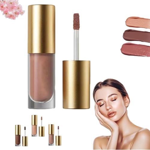 Vegoly Liquid Eye Shadow, Vegoly Creamy Liquid Eyeshadow, Creamy Multi Color Liquids Eyeshadow, Long Lasting Charm Full of Color Easy to Create Attractive Makeup (Medium brown) von XIBHDN