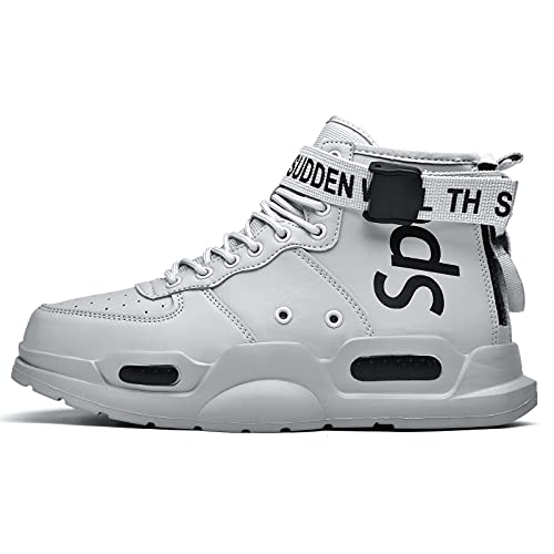 XIDISO Herren Mode Turnschuhe Herren Damen Leichte Wanderschuhe Laufen Atmungsaktiv lässige Sneakers Unisex, C Licht Grau, EU40 von XIDISO