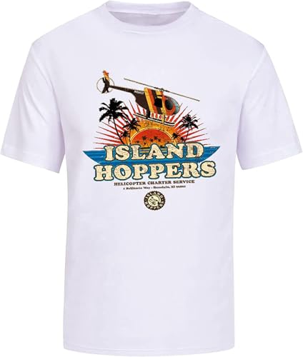 Island Hoppers Tom Magnum Tv Men's T-Shirt Graphic Unisex White Top Shirt 3XL Island Hoppers Tom Magnum Tv Men's T-Shirt Graphic Unisex White Top Shirt 3XL von XIEAI