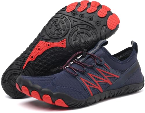 XIEHX Barfußschuhe Herren,Schnell trocknende Wasserschuhe,rutschfeste Badeschuhe Herren Damen,Leichte Laufschuhe Strandschuhe mit Fersenstütze zum Schwimmen Surfen Gehen Wandern von XIEHX