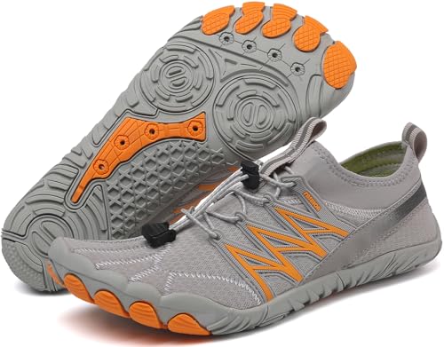 XIEHX Barfußschuhe Herren,Schnell trocknende Wasserschuhe,rutschfeste Badeschuhe Herren Damen,Leichte Laufschuhe Strandschuhe mit Fersenstütze zum Schwimmen Surfen Gehen Wandern von XIEHX
