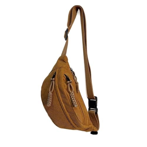 Hüfttasche Casual Cord Gürtel Taschen for Frauen Einfache Fanny Pack Weibliche Taille Tasche Hüfte Geldbörse Schulter Umhängetasche Brust(Khaki) von XIEHYA