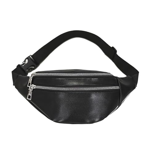Hüfttasche Fanny Packs Hüfttasche mit Reißverschlusstaschen, Verstellbarer Gürtel, Leder, for Männer und Frauen auf Reisen von XIEHYA