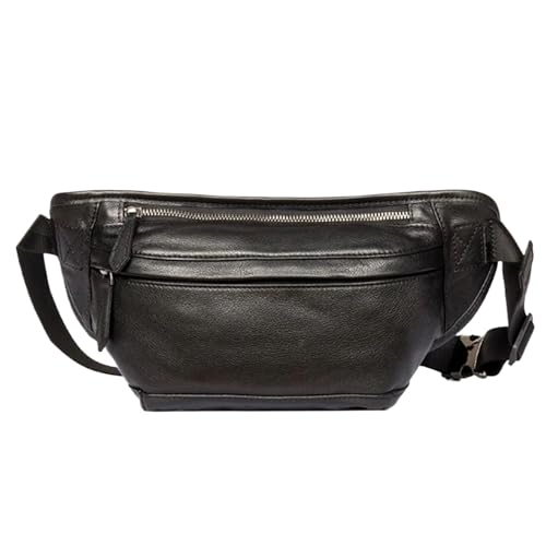 Hüfttasche Herren Leder Taille Tasche Brust Pack Männlich Fanny Bum Geld Gürtel von XIEHYA