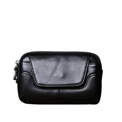 Hüfttasche Hüfttasche Waistpack Herren-Leder-Horizontalreißverschluss Lässige, einfache Gürteltasche for Tragen von XIEHYA