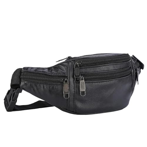 Hüfttasche Leder Männer Taille Brust Tasche Dünne Outdoor Sport Männlichen Kleine Laufende Fanny Pack Crossbody Geld Gürtel Taschen von XIEHYA