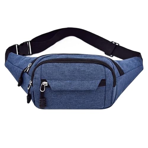 Hüfttasche Männer Brust Paket wasserdichte Outdoor Sport Tasche Canvas Taille Fanny Crossbody Männlich(Blue) von XIEHYA