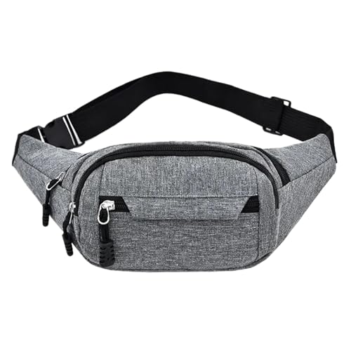 Hüfttasche Männer Brust Paket wasserdichte Outdoor Sport Tasche Canvas Taille Fanny Crossbody Männlich(Gray) von XIEHYA