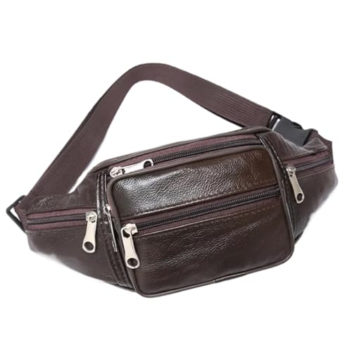 Hüfttasche Männer Taille Pack PU Leder Tasche Gürtel Männliche Fanny Kleine Schulter Taschen for(Coffee) von XIEHYA