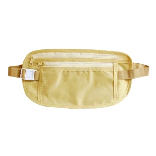 Hüfttasche Reise-Hüfttaschen, Hüfttasche for Reisepass, Geld, Gürteltasche, versteckte Brieftasche, Freizeittasche for Männer und Frauen(Beige) von XIEHYA