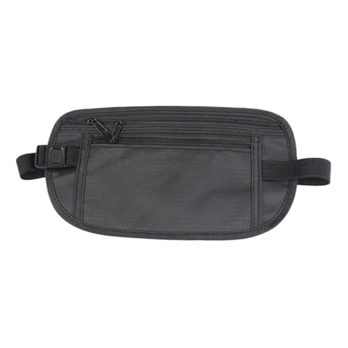 Hüfttasche Reise-Hüfttaschen, Hüfttasche for Reisepass, Geld, Gürteltasche, versteckte Brieftasche, Freizeittasche for Männer und Frauen(Black) von XIEHYA