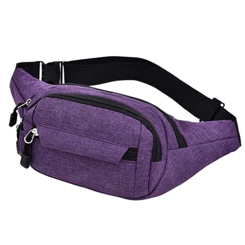 Hüfttasche Taille Pack Brust Gürtel for Männer Frauen Tasche Männliche Packung Beutel Geldbörse Leichte(Purple A) von XIEHYA