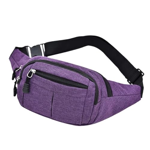 Hüfttasche Taille Pack Brust Gürtel for Männer Frauen Tasche Männliche Packung Beutel Geldbörse Leichte(Purple B) von XIEHYA