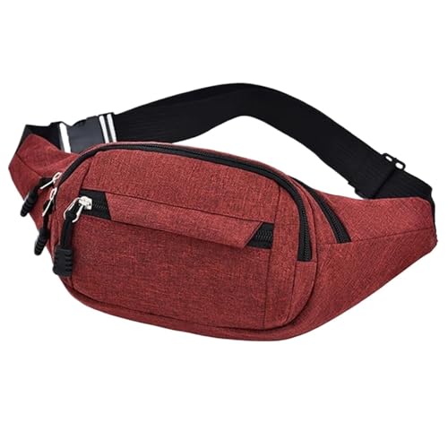 Hüfttasche Taille Pack Brust Gürtel for Männer Frauen Tasche Männliche Packung Beutel Geldbörse Leichte(Red A) von XIEHYA