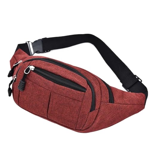 Hüfttasche Taille Pack Brust Gürtel for Männer Frauen Tasche Männliche Packung Beutel Geldbörse Leichte(Red B) von XIEHYA