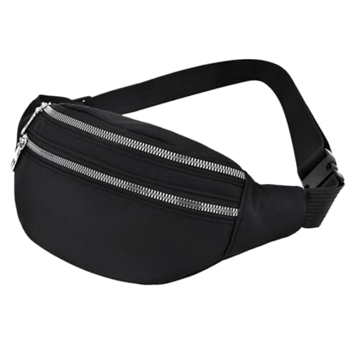 Hüfttasche Taille Pack Reise Schulter Geldbörse Gürtel Tasche Frauen Männer Weibliche wasserdichte(Black) von XIEHYA