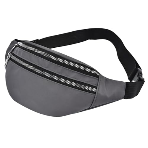 Hüfttasche Taille Pack Reise Schulter Geldbörse Gürtel Tasche Frauen Männer Weibliche wasserdichte(Grey) von XIEHYA