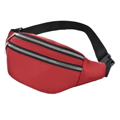 Hüfttasche Taille Pack Reise Schulter Geldbörse Gürtel Tasche Frauen Männer Weibliche wasserdichte(Red) von XIEHYA