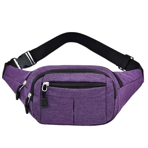 Hüfttasche Taille Pack männer Brust Paket wasserdichte Outdoor Sport Tasche Leinwand Fanny Beutel Umhängetasche Männlichen(Purple) von XIEHYA