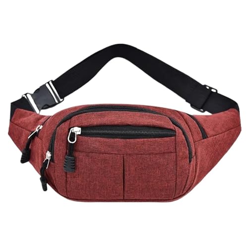Hüfttasche Taille Pack männer Brust Paket wasserdichte Outdoor Sport Tasche Leinwand Fanny Beutel Umhängetasche Männlichen(Red) von XIEHYA