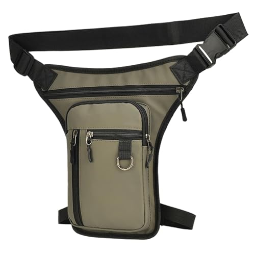 Hüfttasche Taille Tasche for Männer Fanny Pack Geldbörse Motorrad Reiten Schulter Kreuz Körper Oberschenkel Männlichen Hüfte Gürtel Taschen(Green) von XIEHYA