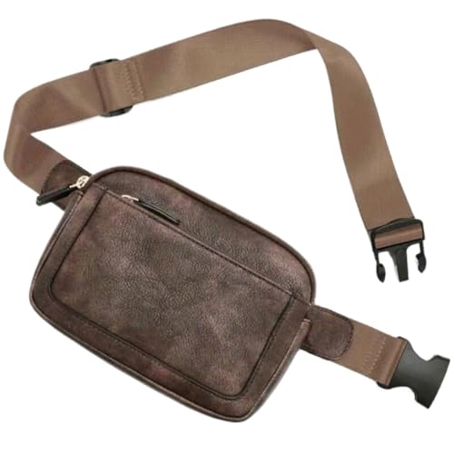 Hüfttasche Taillengürteltaschen for Damen, Umhängetasche, Verstellbarer Riemen, Leder-Damenhandtasche(Coffee) von XIEHYA
