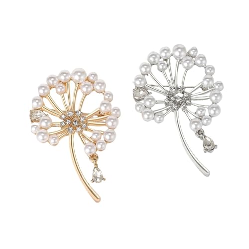 Kragennadeln Für Damen 2 Stück Kragennadeln for Frauen Unisex Perlenbroschen Pins Elegante Brosche Anstecknadeln for Kleidungszubehör von XIEHYA