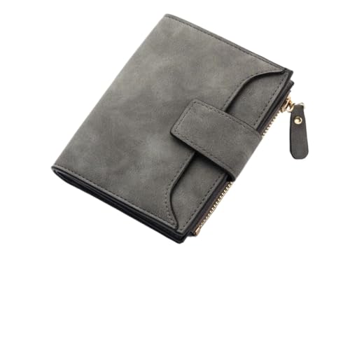 XIEHYA Damen Geldbörse Damen-Geldbörse, Damen-Geldbörsen, kleine Geldbörsen, Reißverschluss, Leder, Damen-Geldbörse, Kartenhalter Mit Mehreren Fächern(Dark Gray) von XIEHYA