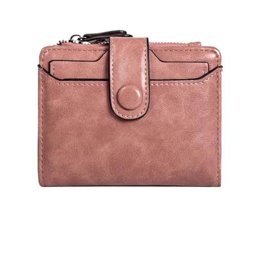 XIEHYA Damen Geldbörse Damen-Geldbörse, dünne, Kurze Damen-Geldbörse mit Kartenfenster, geeignet for Männer und Frauen Mit Mehreren Fächern(Pink) von XIEHYA