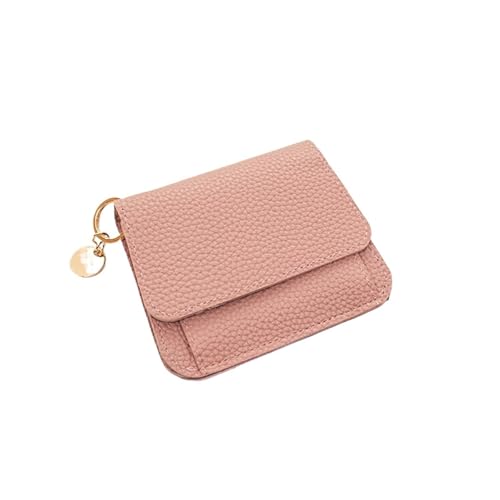 XIEHYA Damen Geldbörse Damen-Geldbörse, faltbar, Kurze Geldbörse, Leder, schmal, Kartenhalter, Münzgeldbörse Mit Mehreren Fächern(Pink) von XIEHYA