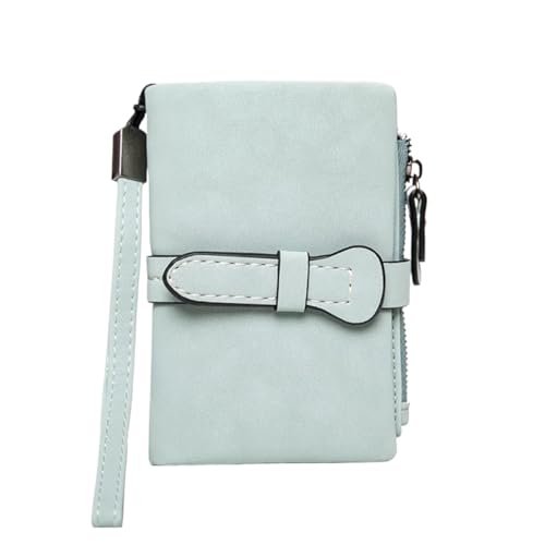 XIEHYA Damen Geldbörse Damen-Geldbörse, kleine Damen-Leder-Geldbörse, Damen-Armband mit Kartenhalter, Münzgeldbörse Mit Mehreren Fächern(Green) von XIEHYA