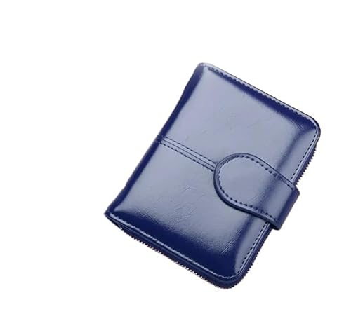 XIEHYA Damen Geldbörse Frauen Brieftasche Leder Dame Geldbörse Geldbörse Zipper Brieftasche Weibliche Kurze Brieftasche Frauen Kleine Geldbörse Mit Mehreren Fächern(Blue) von XIEHYA