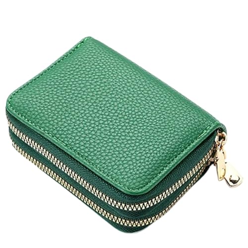 XIEHYA Damen Geldbörse Leder Frauen Zipper Karte Brieftasche Kleine Geldbörse Geldbörse for Weibliche Kurze Brieftaschen Mit Karten Halter Frau Geldbörse Mit Mehreren Fächern(Dark Green) von XIEHYA