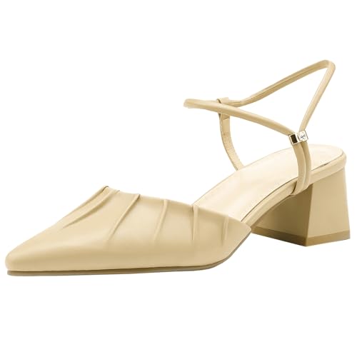 XIEPP Comfort Damen Sandalen mit Blockabsatz und Spitzer Zehenpartie Slingback-Anzugschuhe für Abendliche Veranstaltungen und den Täglichen Arbeitsweg XIEPP Comfort Damen Sandalen mit Blockabsatz und Spitzer Zehenpartie Slingback-Anzugschuhe für Abendliche Veranstaltungen und den Täglichen Arbeitsweg von XIEPP