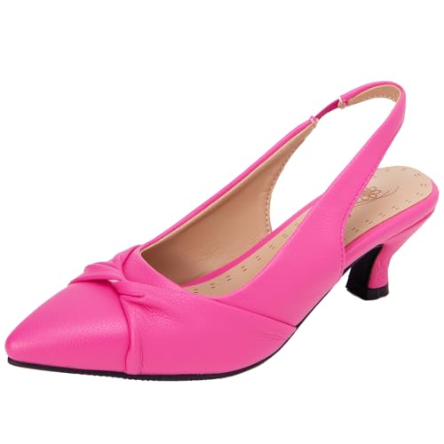 XIEPP Damen Konus-Ferse Slingback Heels Pumps mit Spitzem Absatz und Slip On XIEPP Damen Konus-Ferse Slingback Heels Pumps mit Spitzem Absatz und Slip On von XIEPP