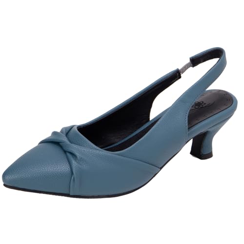 XIEPP Damen Konus-Ferse Slingback Heels Pumps mit Spitzem Absatz und Slip On XIEPP Damen Konus-Ferse Slingback Heels Pumps mit Spitzem Absatz und Slip On von XIEPP